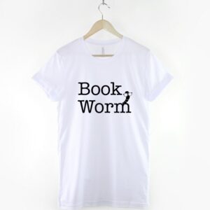 Book Worm Funny Hipster Student T-Shirt - Image 3