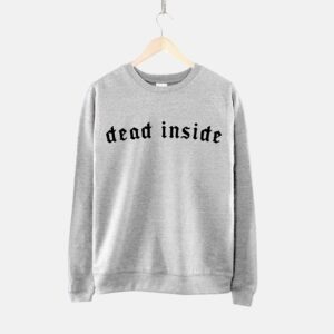 Dead Inside Goth Aesthetic Crew Neck Sweatshirt - Image 4