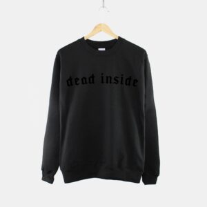 Dead Inside Goth Aesthetic Crew Neck Sweatshirt - Image 6